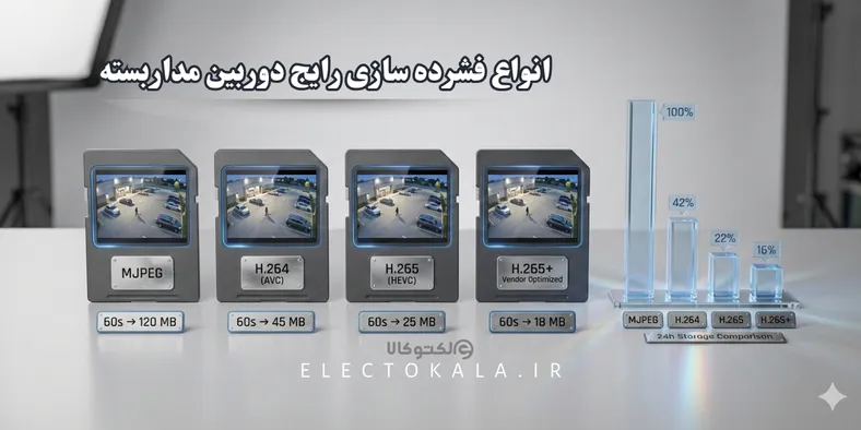 انواع فشرده سازی تصاویر در دوربین و دستگاه دوربین مداربسته